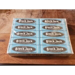 Adams Black Jack Licorice Chewing Gum 20 Packs 100 Sticks Factory Sealed Bulk